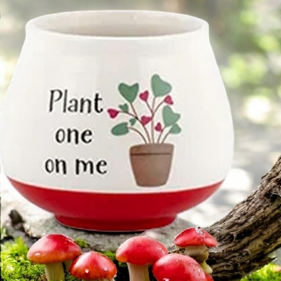 Plant one on me ceramic planter - Picture 2 of 2